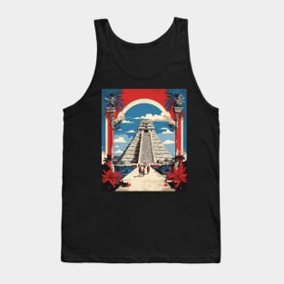 Chichen Itza Mexico Vintage Poster Tourism Tank Top